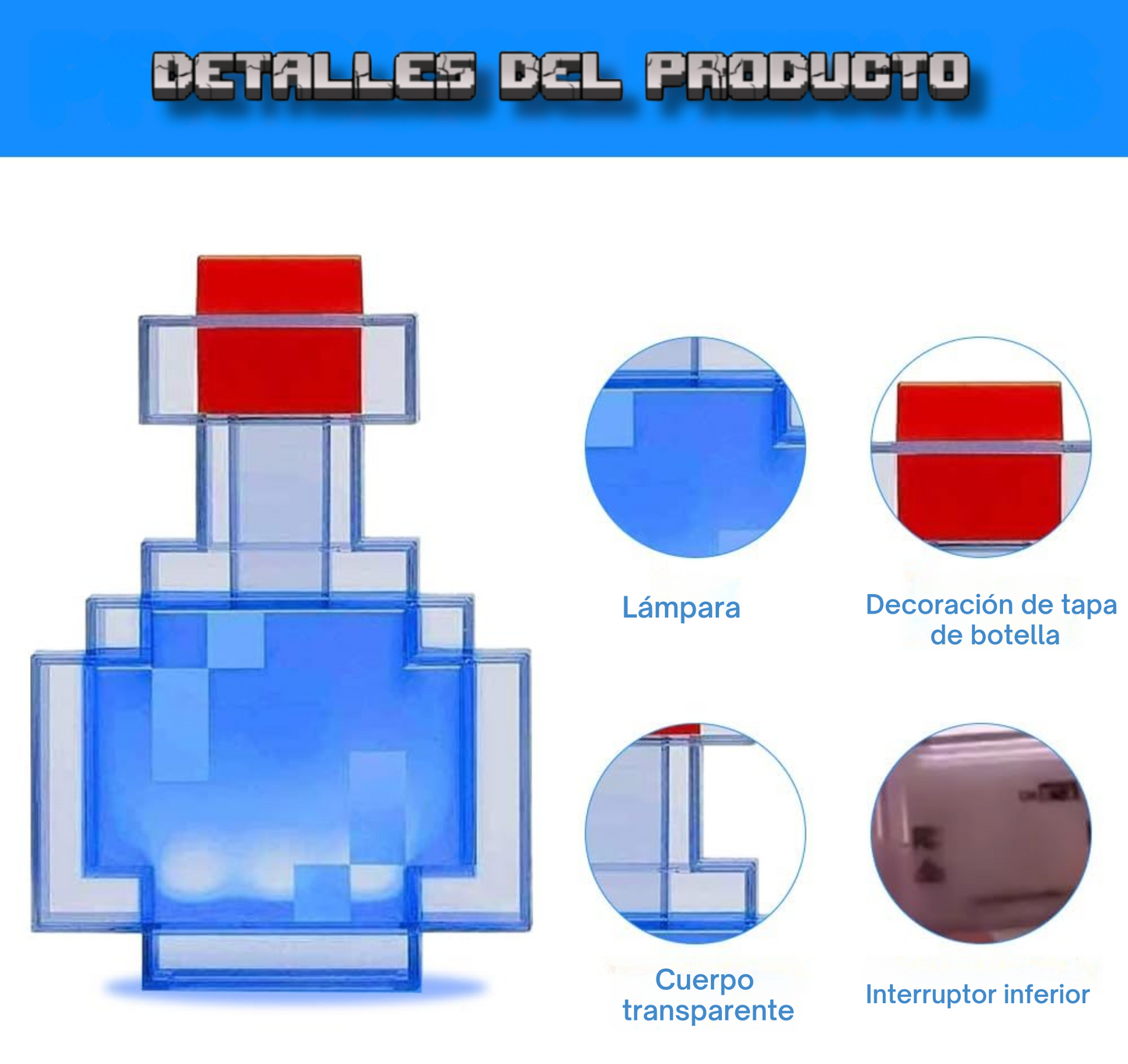 Lámpara LED de poción coleccionable multicolor
